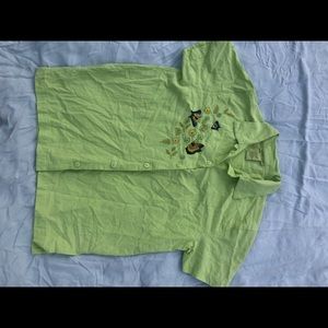 Vintage green button up